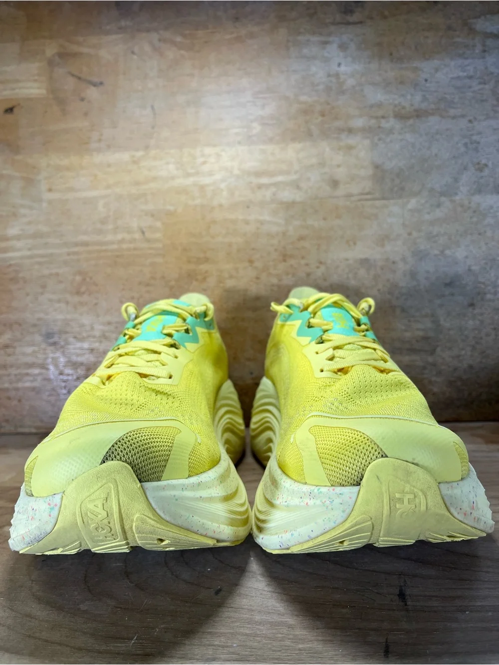 Hoka One One Skyward X Mens Size 11.5 Running Shoes Sneakers Lemonade Sunlight